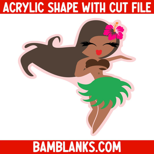 Hula Girl 2 - Acrylic Shape #1504