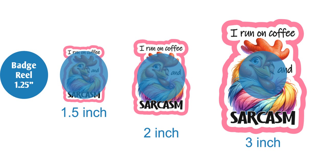 I Run On Coffee And Sarcasm - DECAL AND ACRYLIC SHAPE #DA03127