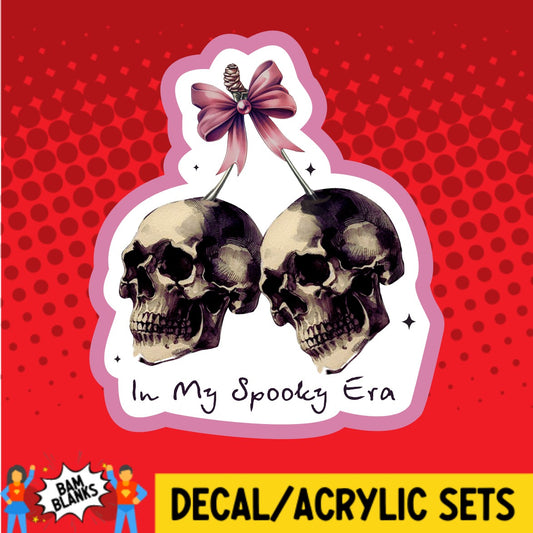 In My Spooky Era Skull Cherries - DECAL AND ACRYLIC SHAPE #DA03105