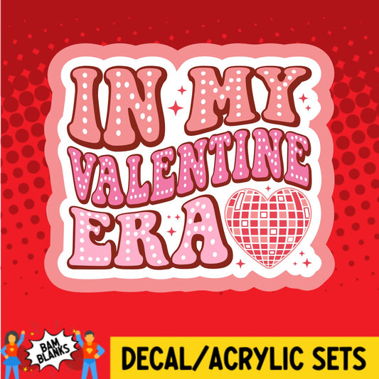 In My Valentine Era Disco Heart - DECAL AND ACRYLIC SHAPE #DA03544