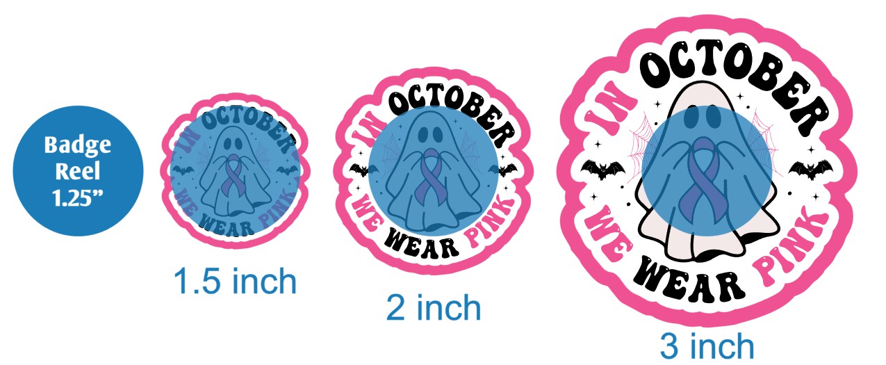 In October We Wear Pink Ghost - DECAL AND ACRYLIC SHAPE #DA03385