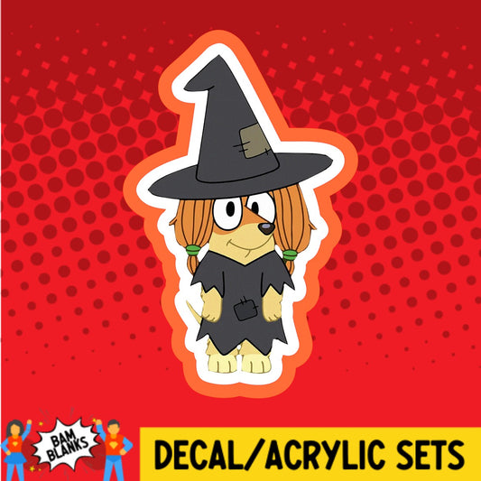 Indy Dog Halloween - DECAL AND ACRYLIC SHAPE #DA02543