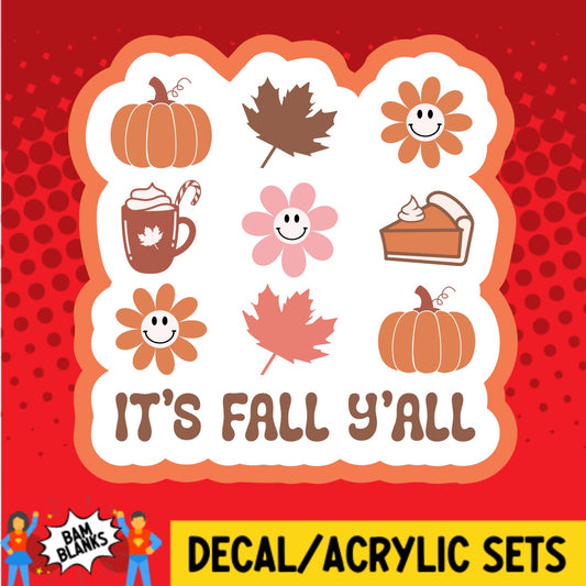 Its Fall Yall Collage - DECAL AND ACRYLIC SHAPE #DA02704