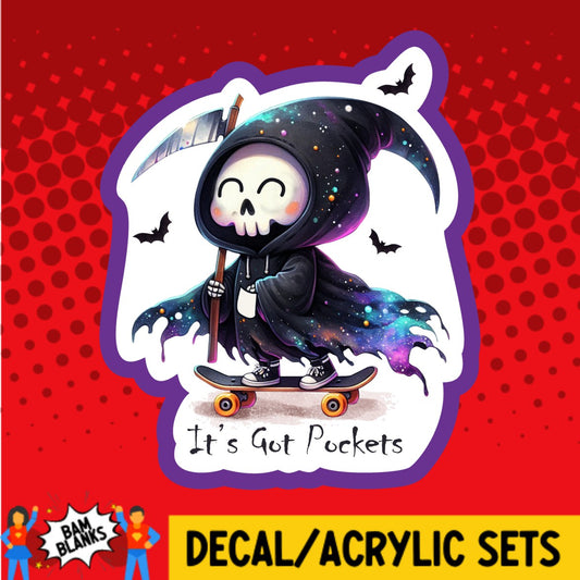 Its Got Pockets Grim Reaper - DECAL AND ACRYLIC SHAPE #DA03004