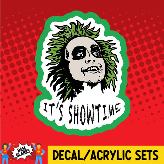 Its Showtime Beetlejuice Face - DECAL AND ACRYLIC SHAPE #DA03230