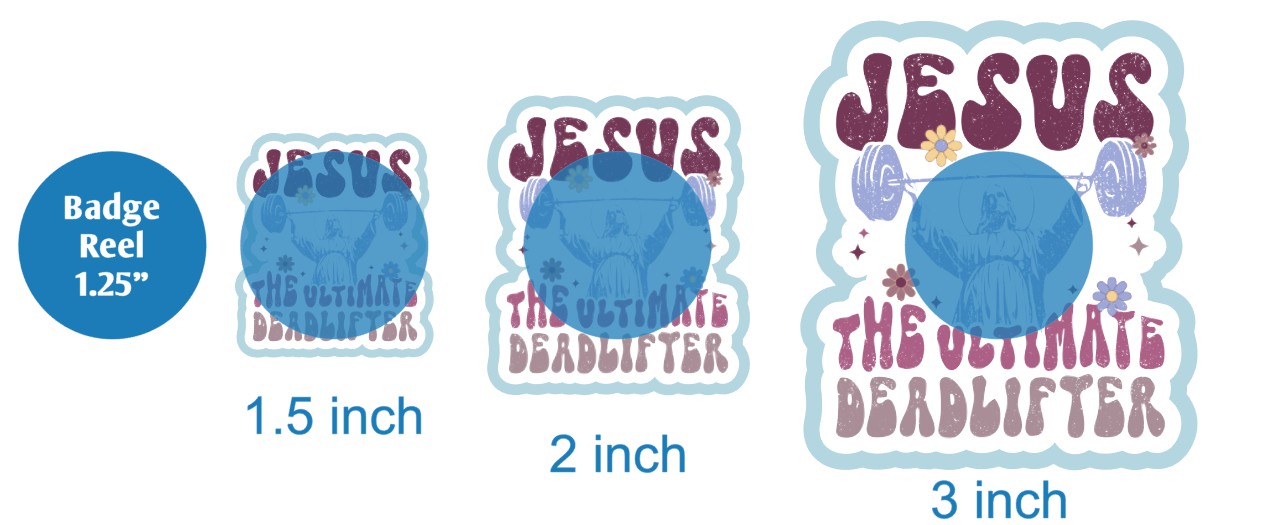 Jesus The Ultimate Deadlifter - DECAL AND ACRYLIC SHAPE #DA02149