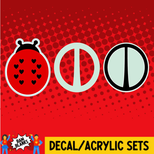 Lady Bug Shaker - DECAL AND ACRYLIC SHAPE #DA02232