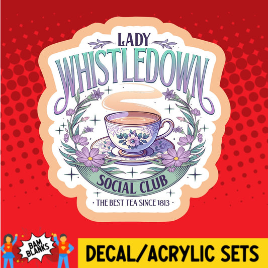 Lady Whistledown Social Club - DECAL AND ACRYLIC SHAPE #DA02942