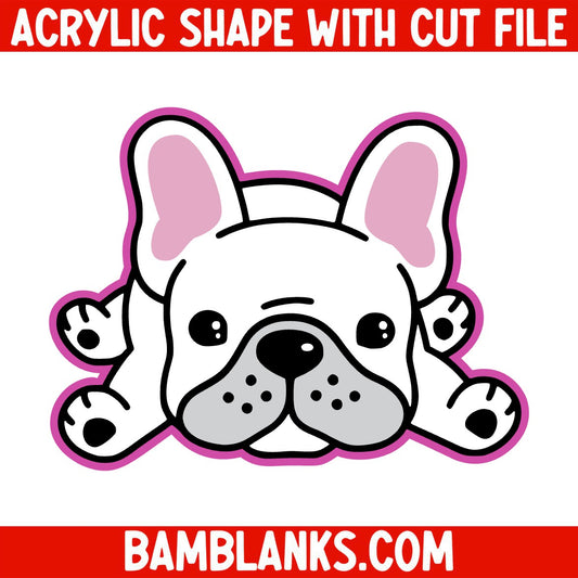 Lazy French Bulldog - Acrylic Shape #307