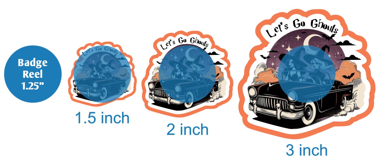 Lets Go Ghouls Witches in Car - DECAL AND ACRYLIC SHAPE #DA03029