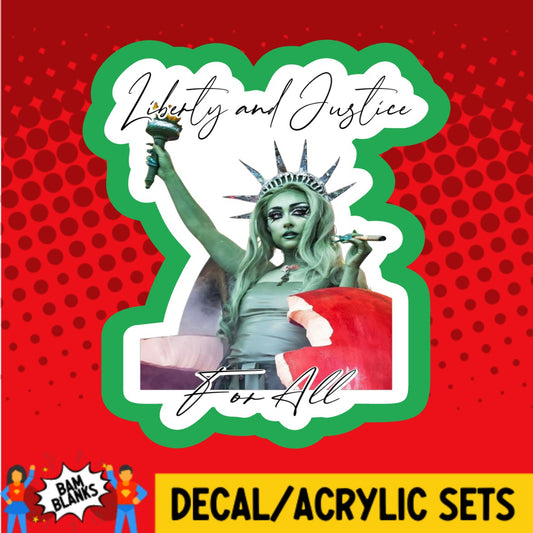 Liberty And Justice - DECAL AND ACRYLIC SHAPE #DA02947