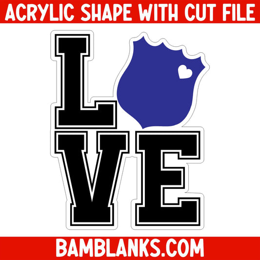 Love Police - Acrylic Shape #1710