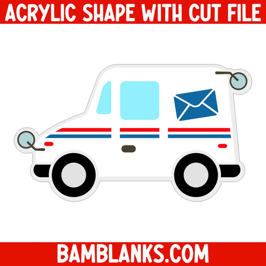 Mail Truck - Acrylic Shape #091