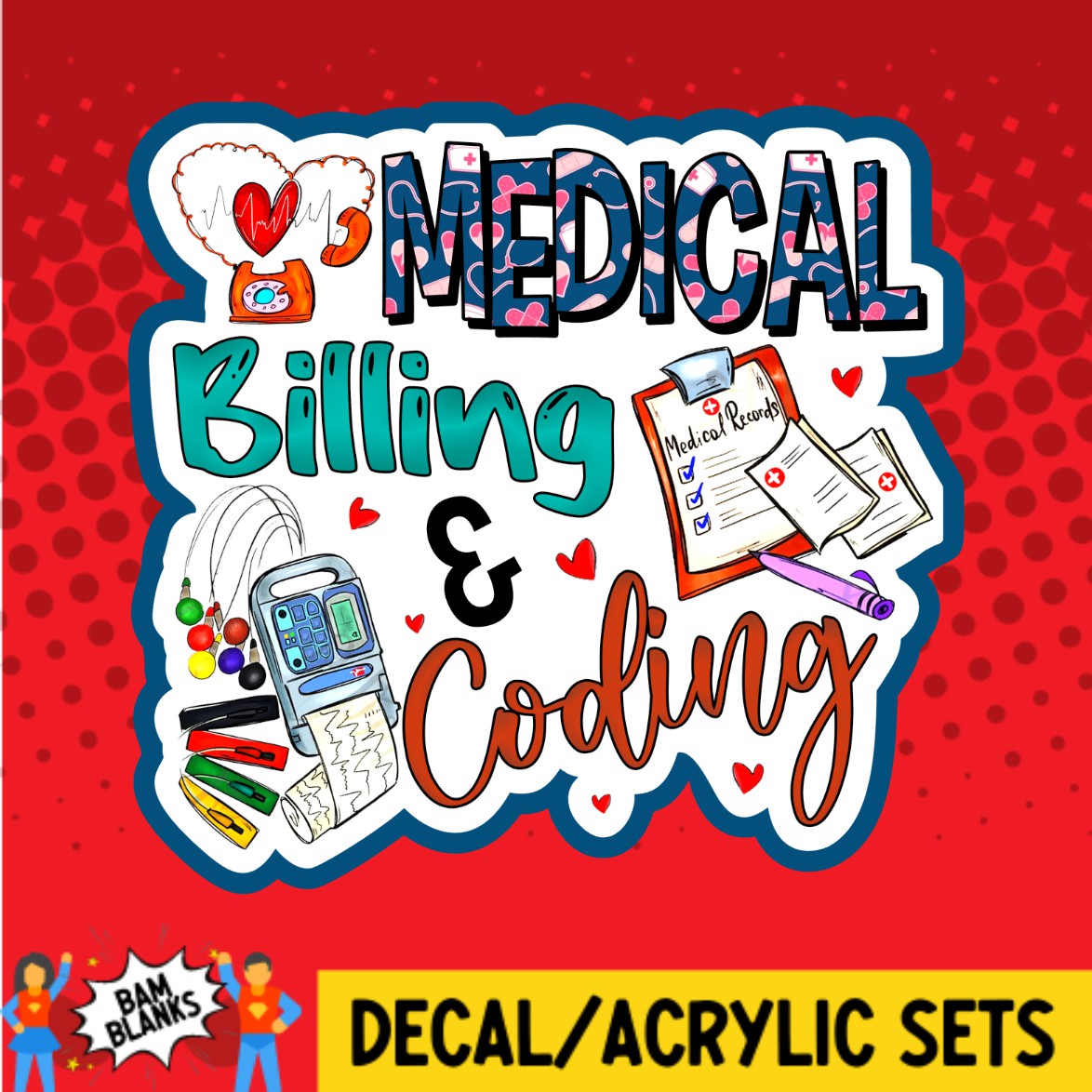 Medical Billing and Coding - DECAL AND ACRYLIC SHAPE #DA02510 – BAM ...