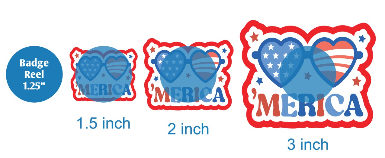 Merica Sunglasses - DECAL AND ACRYLIC SHAPE #DA02723