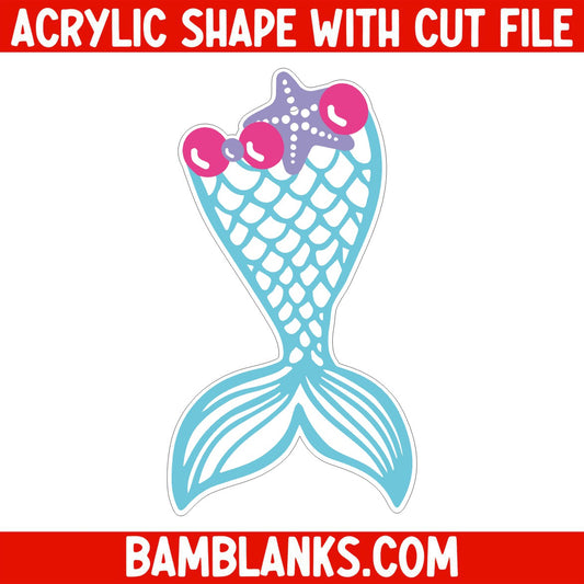 Mermaid Tail - Acrylic Shape #1714