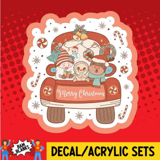 Merry Christmas Back of Truck - DECAL AND ACRYLIC SHAPE #DA02825