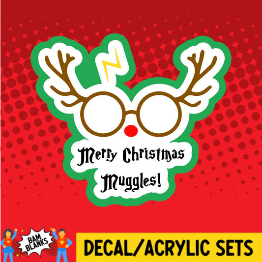 Merry Christmas Muggles - DECAL AND ACRYLIC SHAPE #DA02444