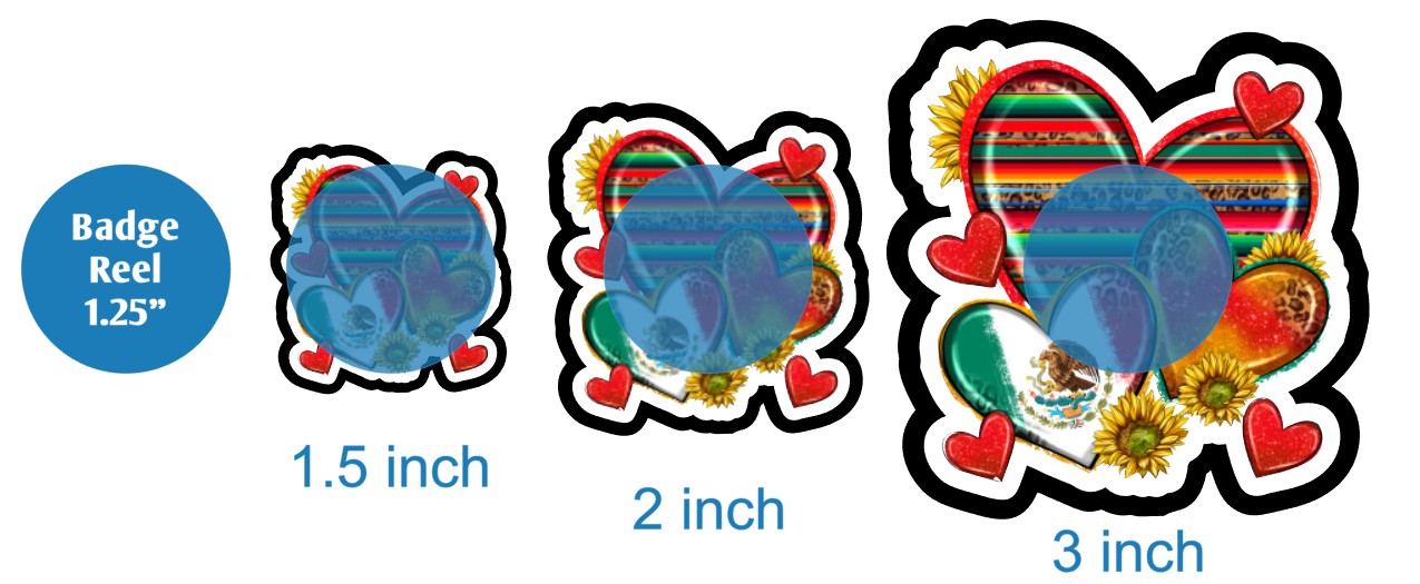 Mexican Hearts - DECAL AND ACRYLIC SHAPE #DA02257