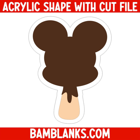 Mouse Ice Cream (Fan Art) - Acrylic Shape #1336