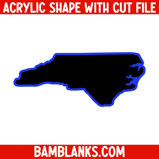 North Carolina - Acrylic Shape #1796