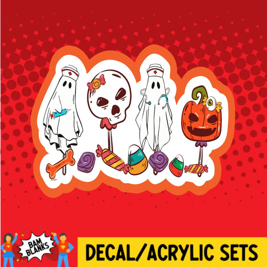 Nurse Ghosts and Candy - DECAL AND ACRYLIC SHAPE #DA02793