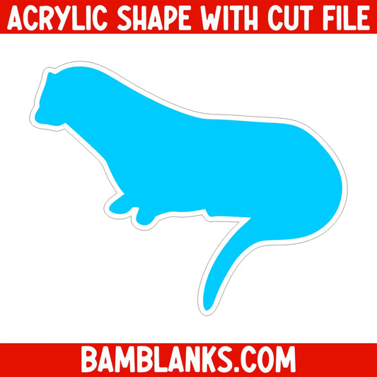 Otter Silhouette - Acrylic Shape  #679