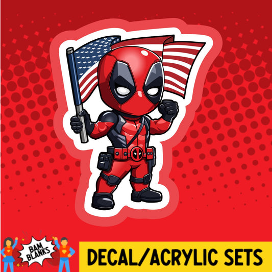 Patriotic Dead Superhero - DECAL AND ACRYLIC SHAPE #DA02984