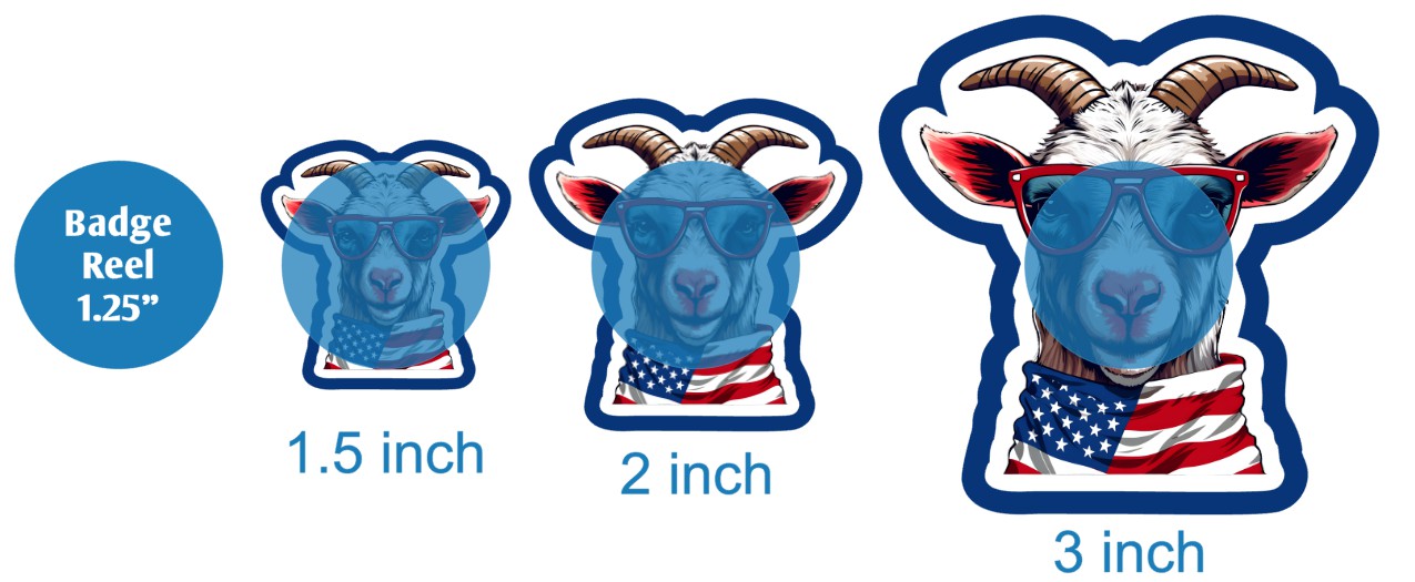 Patriotic Goat - DECAL AND ACRYLIC SHAPE #DA03273