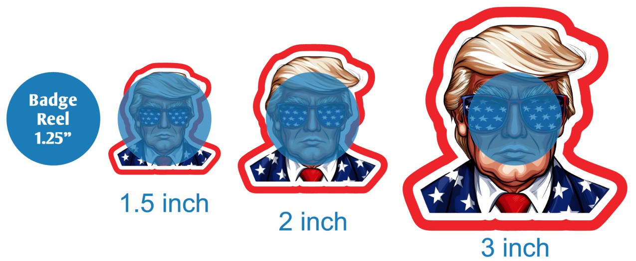 Patriotic Trump - DECAL AND ACRYLIC SHAPE #DA03267