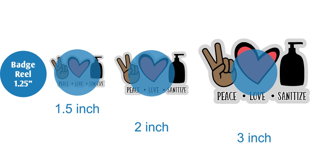 Peace Love Sanitize - Acrylic Shape #230