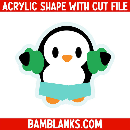 Penguin with Arm Wings - Acrylic Shape #1507