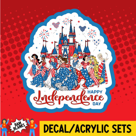 Princess Independence Day - DECAL AND ACRYLIC SHAPE #DA02184