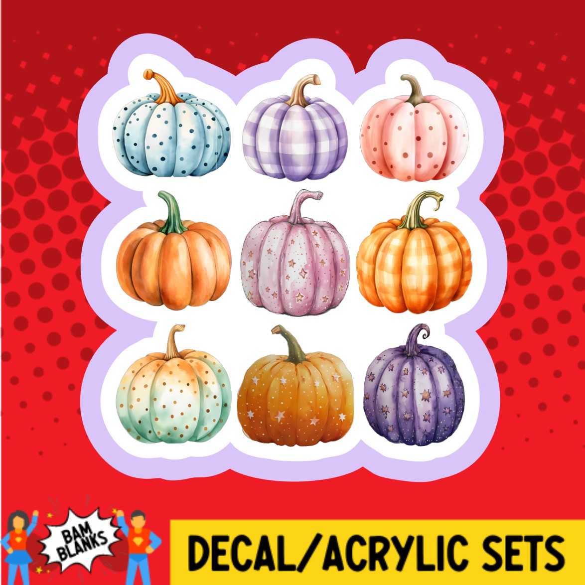 Pumpkin Collage - DECAL AND ACRYLIC SHAPE #DA03367