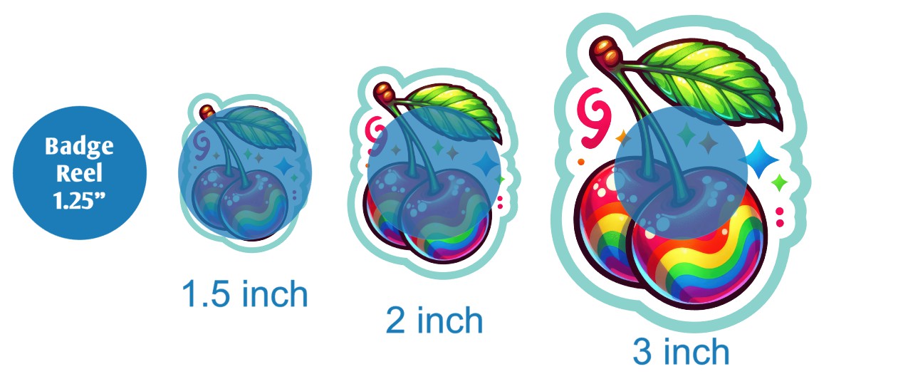 Rainbow Cherries - DECAL AND ACRYLIC SHAPE #DA02351