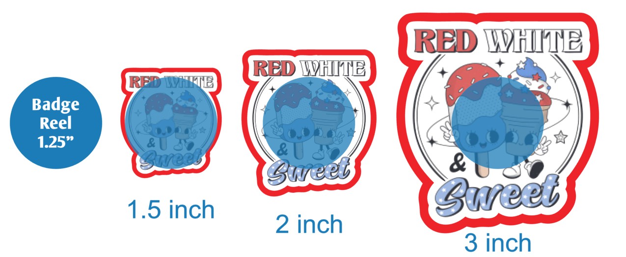 Red White and Sweet - DECAL AND ACRYLIC SHAPE #DA02731