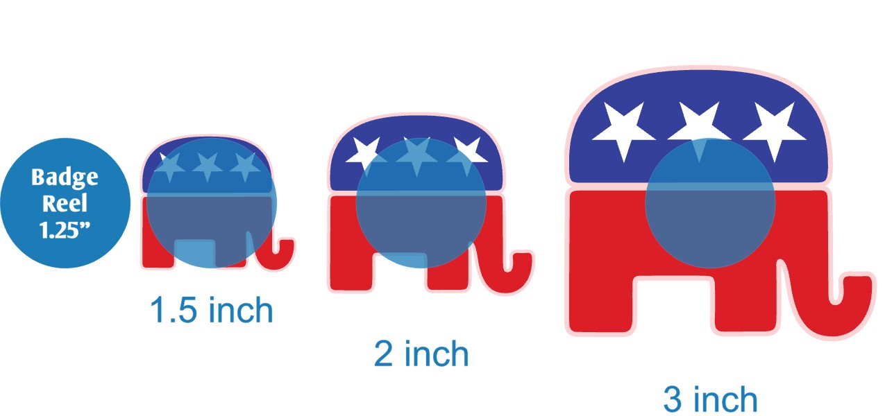 Republican Elephant - Acrylic Shape #938