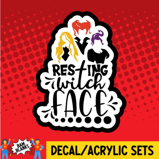 Resting Witch Face Sisters - DECAL AND ACRYLIC SHAPE #DA02443