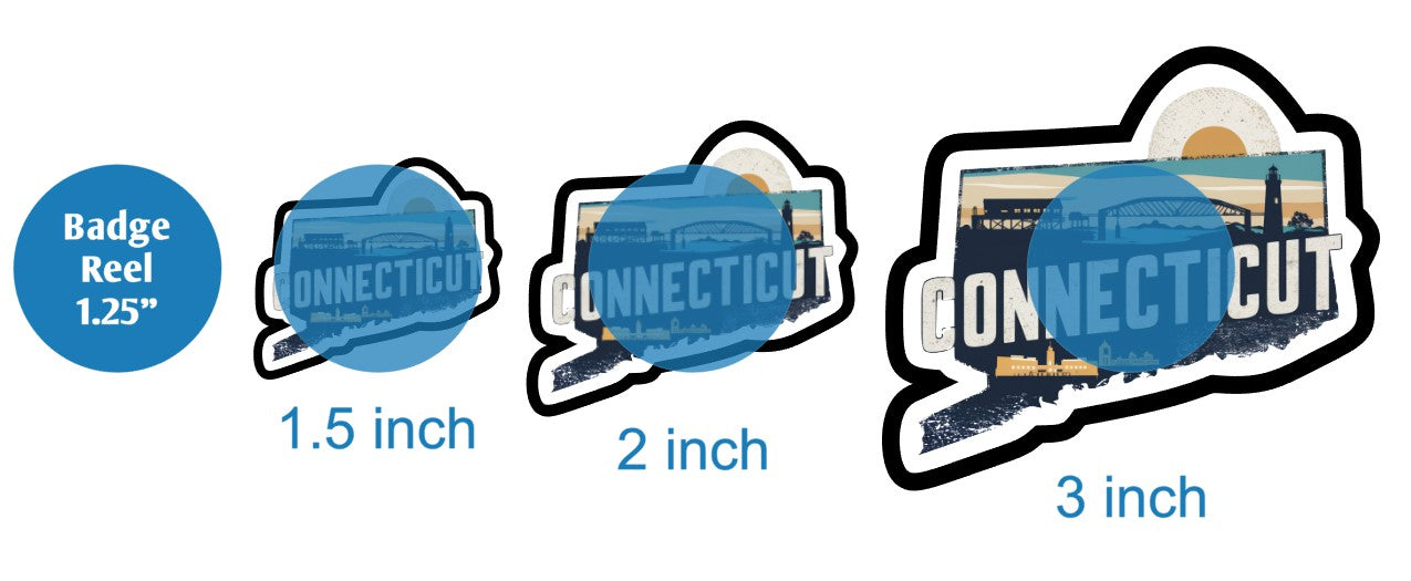 Retro Connecticut - DECAL AND ACRYLIC SHAPE #DA03053