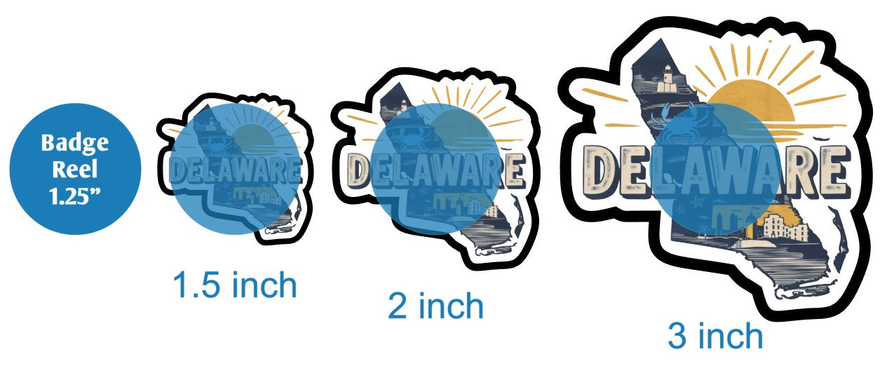 Retro Delaware - DECAL AND ACRYLIC SHAPE #DA03054