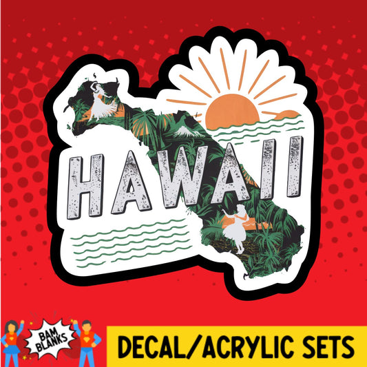 Retro Hawaii - DECAL AND ACRYLIC SHAPE #DA03057