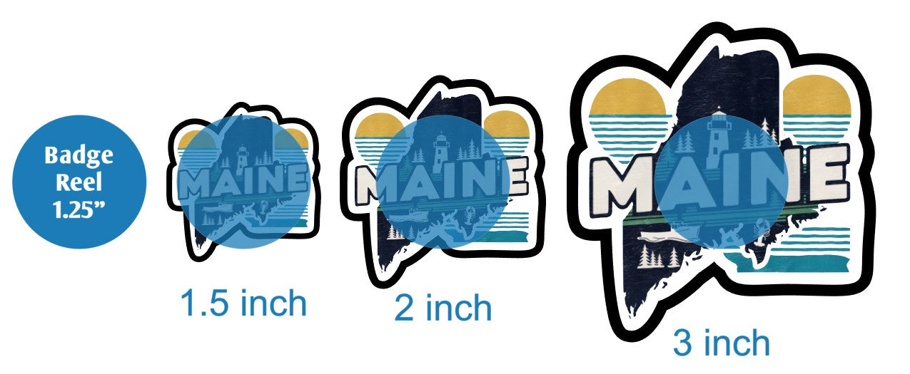 Retro Maine - DECAL AND ACRYLIC SHAPE #DA03065