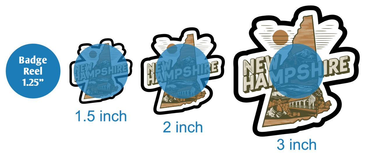 Retro New Hampshire - DECAL AND ACRYLIC SHAPE #DA03075