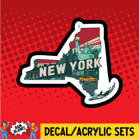 Retro New York - DECAL AND ACRYLIC SHAPE #DA03078