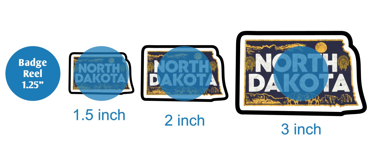 Retro North Dakota - DECAL AND ACRYLIC SHAPE #DA03080