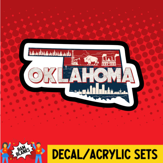 Retro Oklahoma - DECAL AND ACRYLIC SHAPE #DA03082