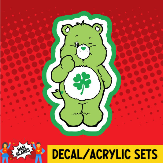 Shamrock Bear - DECAL AND ACRYLIC SHAPE #DA02417