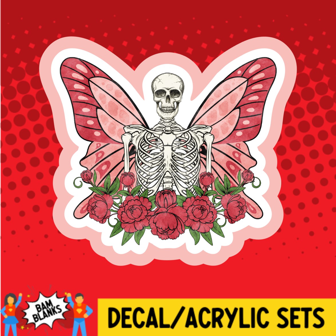 Skeleton Fairy Butterfly - DECAL AND ACRYLIC SHAPE #DA02891