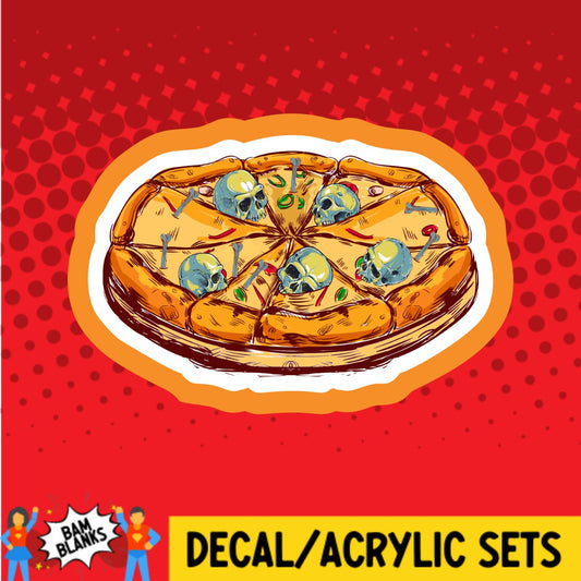 Skeleton Pizza - DECAL AND ACRYLIC SHAPE #DA02892