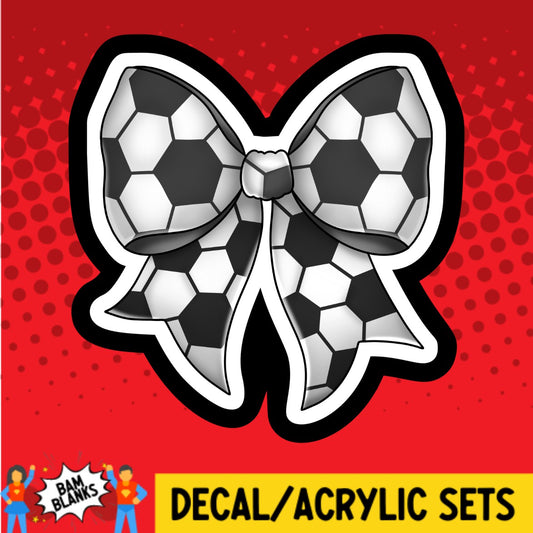 Soccer Coquette Bow - DECAL AND ACRYLIC SHAPE #DA03318